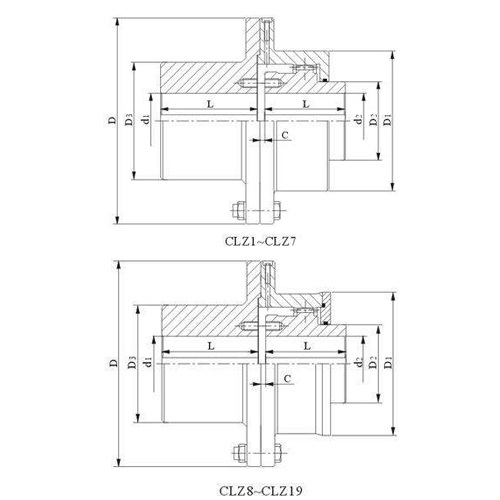 CLZ型齿式联轴器图纸