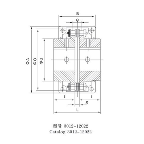 KC型链条联轴器图纸参数